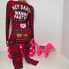 New With Tags Victoria’s Secret Pink Onesie Christmas Xmas Holiday Super Soft Button Up Open Back Hey Santa Wanna Patty? Glitter Logo Long Jane Plaid Size Small Medium No Offers Please Adult Christmas Pajamas, Victoria Secret Pink Pajamas, Vs Pajamas, Pink Pajama Pants, Vintage Pajamas, Glitter Logo, Pink Onesie, Victoria Secret Pajamas, M Logo