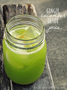 a green smoothie in a mason jar