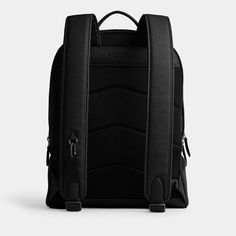 Coach’s Charter backpack seamlessly blends practicality and style. Its pebbled leather structure in black is adorned with a subtle on-tone designer plaque. Ideal for the daily commute, it offers multiple compartments to store all your daily essentials. Luxury Backpack With Textured Leather For Daily Use, Classic Black Leather Backpack, Luxury Textured Leather Business Backpack, Modern Black Business Backpack, Classic Black Backpack For Daily Use, Modern Leather Backpack With Leather Trim For Business, Modern Business Leather Backpack With Leather Trim, Versatile Black Backpack For Business, Versatile Black Business Backpack