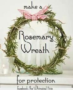 Rosemary Wreath, Kitchen Apothecary, Herbal Soup, Wiccan Crafts, Wiccan Decor, Pagan Crafts, Dekor Diy, Witchy Crafts, Herbal Magic