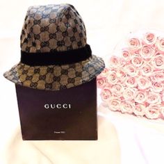 Pre-Owned Beautiful Canvas Gg Logo Hat Vintage Brown & Black With Gold Hardware. Before Purchasing Please Refer To Images For Condition. Box In Photo Is For Display Only. Thank You For Visiting My Closet! Logo Hat, Gg Logo, Gucci Accessories, Vintage Brown, Hats Vintage, Gold Hardware, Black And Brown, Bucket Hat, Women Accessories