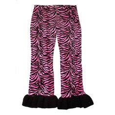 Vintage Zebra Pants with Black Crochet Ruffle Trim. Size Small/Medium Lower Waist: 90 cm Hips: 100 cm Zebra Print Pants, Zebra Pants, Zebra Pant, Pink Zebra Print, Hair Earrings, Crochet Ruffle, Trashy Y2k, Crochet Vintage, Pj Pants