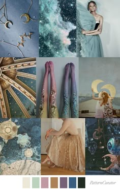 a collage of different images with the words la lunae on them and an image of