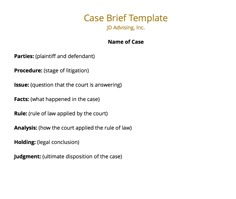 the case brief template is shown in this file, it shows an image of a court