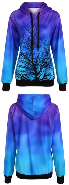 $23.61 Ombre Color Tree Pullover Hoodie Ombre Clothes, Ideas Birthday, Ombre Color, Cool Hoodies, Cheap Fashion, Birthday Outfit, Comfy Outfits, Look Cool, Outfits For Teens