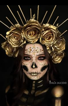 Catrina Costume Make Up, Catarina Makeup, Catrina Makeup, Halloween Makeup For Kids, Halloween Makeup Sugar Skull, Dead Makeup