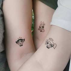 Powerful Trio Tattoo Sister Tattoos For 3 Meaningful Quotes, Matching Tattoos Sisters For 3, Bubbles Powerpuff Tattoo, Three Sisters Tattoo, Tattoo Bubbles, Sister Tattoos Unique, Sister Tattoos For 3 Meaningful, Hip Quote