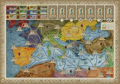 Roman Empire Map, Rock Games, Top Games, Graduation Project, Hobby Games, Strategy Games, Game Board, Economic Development, Map Design