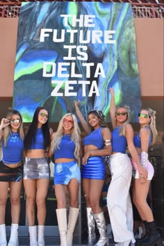 Futuristic Bid Day Theme Sorority, Back To The Future Bid Day Theme, Sorority Future Theme, The Future Is Delta Zeta, The Future Is Phi Bid Day, Back To The Future Bid Day, The Future Is Sorority Theme, Futuristic Sorority Theme, Delta Zeta Bid Day Themes