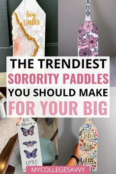 the trendiest sorority paddles you should make for your big Fraternity Paddles Big Little, Senior Paddles Sorority, Paddle For Big Sorority, Paddle Sorority Ideas, Sorority Paddles Ideas Big Little, Paddle Designs Sorority, Sorority Paddles Unique, Big Paddles Sorority, 21 Paddle Sorority