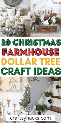 christmas farmhouse dollar tree craft ideas