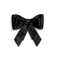 a black bow tie on a white background