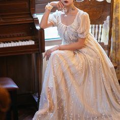 Regency Era Wedding, Regency Wedding Dress, Bridgerton Experience, Wedding Dresses Xl, Regency Ball, Regency Wedding, Empire Waist Gown, Regency Gown, Bridgerton Inspired