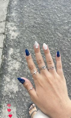 Nail Academy, Fancy Nails Designs, Clean Nails, Fancy Nails, Best Acrylic Nails, Blue Nails, False Nails