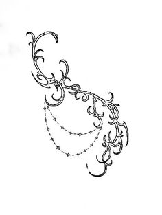 a drawing of an ornamental design on a white background