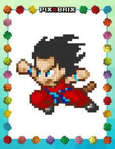 an image of a pixel art style character in the middle of a frame with flowers around it