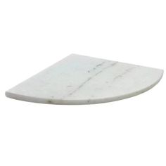 a white marble board with a black and white stripe on the bottom, against a white background