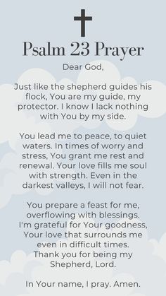 This prayer, inspired by Psalm 23, reminds us that God is our guiding shepherd. He leads us to peace, restores our strength, and protects us with His love. Take a moment to breathe, reflect, and find comfort in His presence. Just ask and He will lead you. 🙏 God Is Guiding You Quotes, Psalms To Pray, Prayer For Gods Presence, Prayer For Peace And Strength, Prayer For Finding Love, Prayer Scriptures Verses, Prayer To Find Love, Psalms Prayers, Psalm Prayers