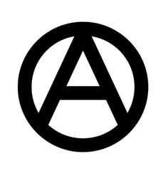 a black and white circle with the letter a in it