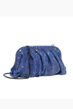 Where glamour meets grace, our Glistening Crystal Ruched Clutch is the perfect accessory. The elegantly ruched fabric combined with sparkling crystals offers a refined yet striking look, ideal for any special occasion. Blue Rhinestone Clutch Evening Bag, Glamorous Crystal-embellished Evening Bag For Wedding, Crystal-embellished Top Handle Evening Bag, Glamorous Crystal-embellished Clutch For Cocktail, Luxury Stone-embellished Evening Clutch, Sparkling Crystal