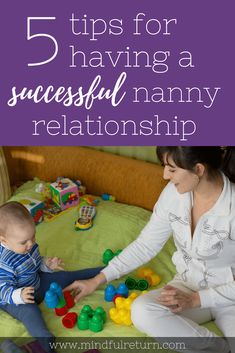 a mother playing with her baby on the bed and text that reads 5 tips for having a successful mommy relationship