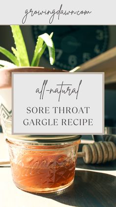 This gargle recipe is the absolute best natural remedy for a sore throat. Even if you dislike vinegar, making and using this gargle is totally worth it because it is effective. Acv Sore Throat Remedy, Honey Sore Throat Remedy, Sore Throat Gargle, Gargle For Sore Throat, Strep Throat Symptoms, Honey For Sore Throat, Detoxifying Herbs, Honey And Warm Water, Crunchy Life