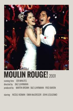 the movie poster for mounin rouef, which features two people dancing