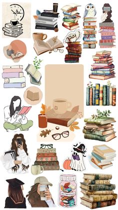 Printable Books, Journal Stickers, Book Journal, Books