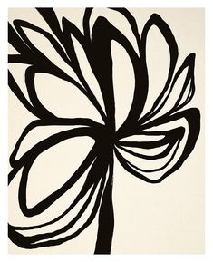 a black and white drawing of a flower on a white background with lines in the center