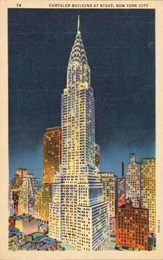 the chrysler building at night, new york's city by john wyborn