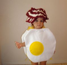 Short Stack of Pancakes with Butter and Syrup and Sunny Side Up Egg Costumes... This listing is for 2 costumes- Pancakes and Egg. Fit is very roomy and forgiving- will even fit over a coat if it's cold outside! (Adult sizes are based on unisex t-shirt sizes.) Click here to ask me a question: http://www.etsy.com/conversations/new?with=notthekitchensink&ref=pr_contact It's not a good idea to leave your baby or small child alone with one of my costumes on. Please supervise the kiddos at all tim Egg Costume Diy, Bacon And Eggs Costume, Pancake Costume, Zombie Couple Costume, Halloween Eggs, Egg Costume, Twin Costumes, Pancakes And Bacon, Ask Me A Question