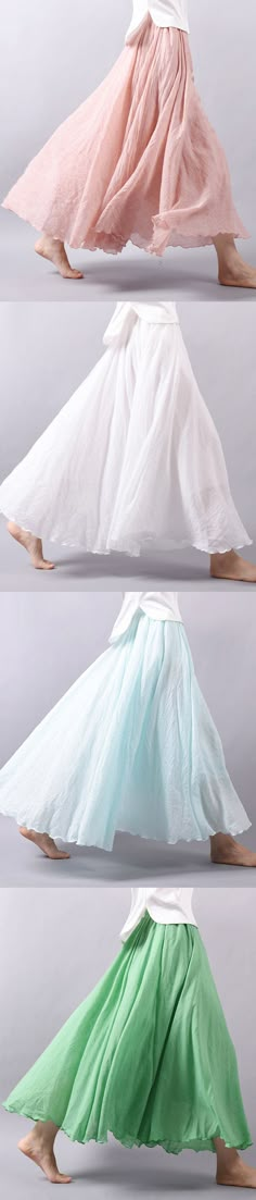 US$20.06 Gracila Women Casual Loose Cotton Pure Color Skirt_Women Vintage Loose Maxi Skirt_Summer Casual Cotton Skirt_Color Summer Maxi Skirt For Women Nice Skirts, Pastel Skirts, Maxi Skirts Summer, Ren Fest, Skirt Summer, Skirt Maxi, Cotton Maxi, Summer Maxi, Skirt Women