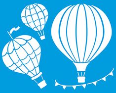 three hot air balloons flying in the sky