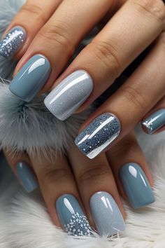 Jill Aesthetic, Nails Invierno, Fall Gel Nails, Silver Nail, Makijaż Smokey Eye, July Nails