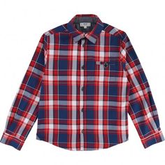 HUGO BOSS - CHECKERED SHIRT (4-16) | Zero 20 Kids Checkered Shirt