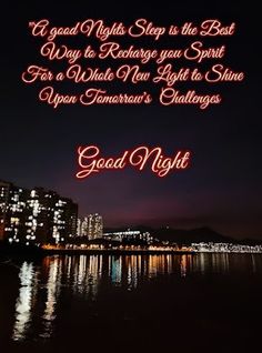 a night scene with the words good night on it