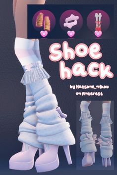 the shoe hack book cover features high heeled shoes and ruffles on heels