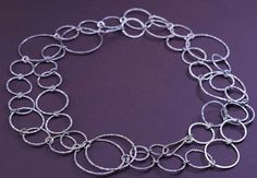 "40\", vintage sterling silver handmade necklace, fine 925 silver textured flatten circle chain, silver tested" Elegant Full Circle Hammered Jewelry, Silver Oval Link Metal Necklace, Silver Circle Sterling Silver Necklaces, Silver Circle Sterling Silver Necklace, Silver Sterling Silver Circle Necklace, Silver Oval Link Metal Jewelry, Silver Metal Jewelry With Oval Link, Oval Silver Chain Necklace, Elegant Silver Full Circle Necklace