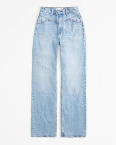 Women's High Rise 90s Relaxed Jean | Women's Bottoms | Abercrombie.com High Rise 90s Relaxed Jean, Dressy Jeans, Skort Dress, Rolled Up Jeans, Abercrombie Jeans, Nashville Outfits, Jean Color, Skirt Trends, Abercrombie And Fitch Jeans