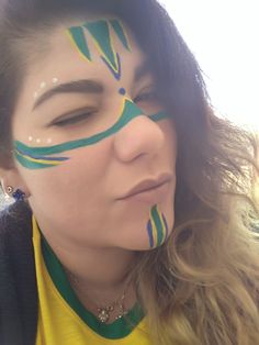 Brazil Culture, Avatar Dr, Face Painting, Face Paint, Carnival Face Paint, Brazil, Carnival, Avatar, Facial