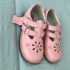 Mary Jane Style Pink Shoes, Velcro Straps, All Leather Material. New With Tag! So Cute And Comfortable Size: 12 Spring Closed Toe Mary Janes For School, Spring Mary Janes For School With Closed Toe, Spring Season Mary Janes For School With Closed Toe, Spring School Mary Janes With Closed Toe, Spring School Mary Janes With Round Toe, Spring Flat Mary Janes For School, Flat Mary Janes For School In Spring, Spring School Mary Janes Flats, Spring School Flat Mary Janes