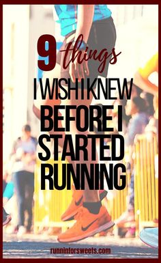 a person jumping in the air with text overlay saying 9 things i wish knew before i started running