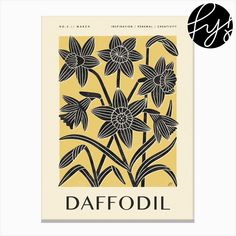 an image of daffodil in black and yellow