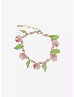 Pink Flower-shaped Pearl Bracelet, Cottagecore Accessories, Coquette Ballet, Sakura Flower, Tall Hoodies, Garden Fairy, Plus Size Swim, Plus Size Fits, Pretty Jewelry