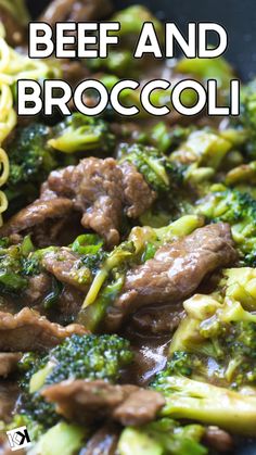 beef and broccoli with noodles in a bowl