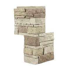 a stack of stone blocks sitting on top of each other in front of a white background