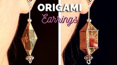 the earrings are designed to look like origami