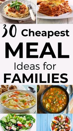 the top ten cheapest meal ideas for families