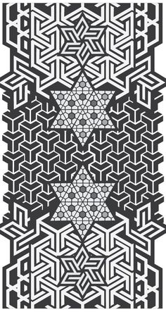 an abstract black and white pattern