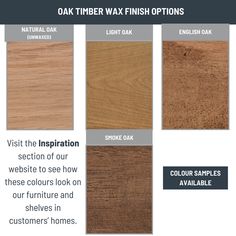 the oak timber wax finish options